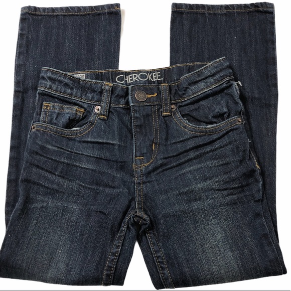 NWOT Cherokee Girls Bootcut Dark Wash Jeans Size 6 - Picture 5 of 7
